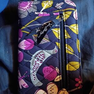 Vera Bradley Quilted Wallet in Purple and Yellow Floral